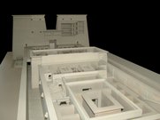 Bild: Naos, Pronaos und Pylon von Norden