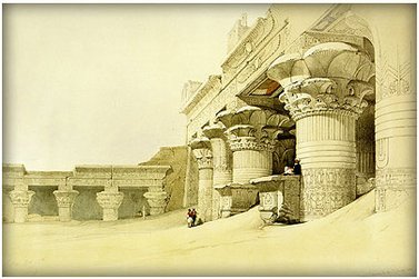 Bild: Der Pronaos - gemalt von David Roberts