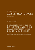 Buchdeckel eines Bandes der Reihe „Studien zur Germania Sacra. Neue Folge.“